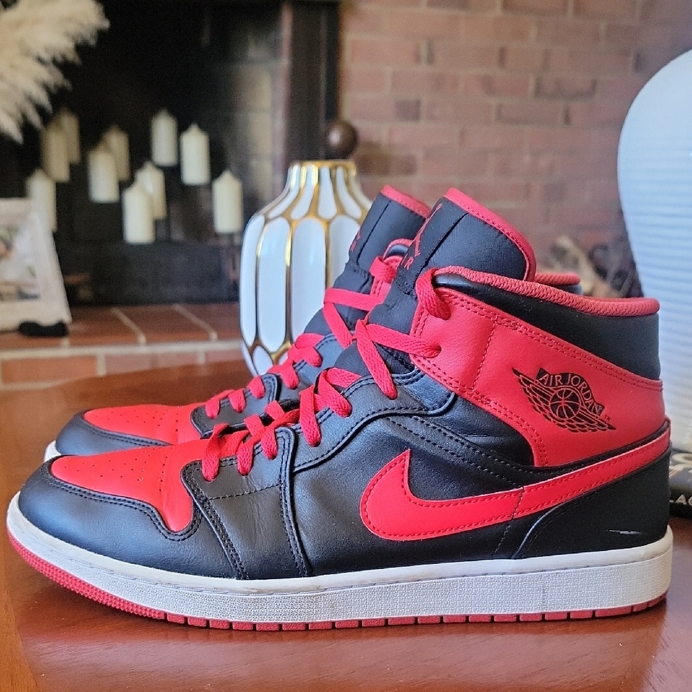 Air Jordan Black and Red Sneakers